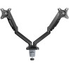Goobay Desk Mount | Double Monitor Mount with Gas Spring | Swivel, Tilt, Rotation | 17-32 " | Maximum weight (capacity) 9 kg | B
