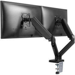 Goobay Desk Mount | Double Monitor Mount with Gas Spring | Swivel, Tilt, Rotation | 17-32 " | Maximum weight (capacity) 9 kg | B