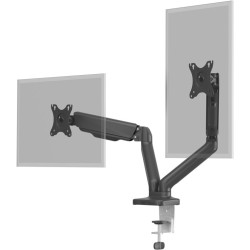 Goobay Desk Mount | Double Monitor Mount with Gas Spring | Swivel, Tilt, Rotation | 17-32 " | Maximum weight (capacity) 9 kg | B