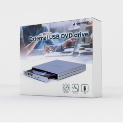 Gembird External USB DVD drive | DVD-USB-021-SV | Interface USB 2.0 | CD/DVD | CD read speed 24 x | CD write speed 24 x | Silver