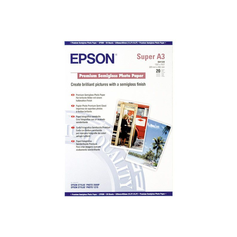 Epson Semigloss Photo Paper DIN A3+, 250g/m2, 20 sheets