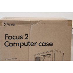 SALE OUT. Fractal Design | Focus 2 | Side window | RGB White TG Clear Tint | Midi Tower | DAMAGED PACKAGING | Power supply inclu