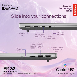 Lenovo IdeaPad Slim 5 14ARP10 | Luna Grey | 14 " | OLED | WUXGA | 1920 x 1200 pixels | Glossy | AMD Ryzen 7 | 7735HS | 16 (2x8GB