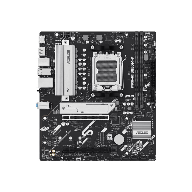 Asus PRIME B850M-K | Processor family AMD | Processor socket AM5 | DDR5 | Supported hard disk drive interfaces SATA, M.2 | Numbe