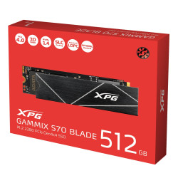 ADATA | XPG Gammix S70 BLADE | 512 GB | SSD form factor M.2 2280 | Solid-state drive interface PCIe Gen4x4 | Read speed 7400 MB/