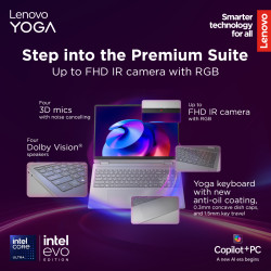 Lenovo Yoga 7 2-in-1 16ILL10 | Luna Grey | 16 " | OLED | Touchscreen | 2.8K WQXGA+ | 2880 x 1800 pixels | Intel Core Ultra 7 | 2