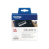 Brother | DK-22211 Continuous Length Paper Label | Black, White | DK | 29mm | 15.24 m