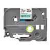 Brother | TZe-731 Laminated Tape | Black on Green | TZe | 8 m | 1.2 cm