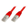 CAT 5e U-UTP | Patch cord | PVC AWG 26/7 | Boots with kink protection, strain relief and latch protection | Red | 0.5 m | Modula