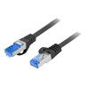 Lanberg | Patchcord Cat.6A S/FTP LSZH CCA | PCF6A-10CC-1500-BK | 15 m | Black