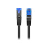 Lanberg | Patchcord Cat.6A S/FTP LSZH CCA | PCF6A-10CC-1500-BK | 15 m | Black
