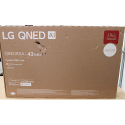 SALE OUT. LG 43QNED80A3A | 43 | Smart TV | webOS 25 | UHD | Black | DAMAGED PACKAGING