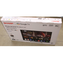 SALE OUT. Sharp 43HR7265E | 43 | Smart TV | Google TV | Black | DAMAGED PACKAGING