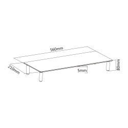 Digitus Universal glass monitor riser DA-90358 | 13-32 " | Maximum weight (capacity) 20 kg