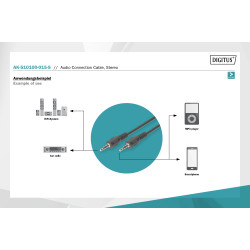 Digitus Audio Connection Cable, Stereo | AK-510100-015-S
