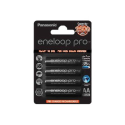 Panasonic | Rechargeable Batteries | ENELOOP Pro BK-3HCDE/4BE | AA | 2500 mAh | 4 pc(s)