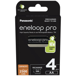 Panasonic | Rechargeable Batteries | ENELOOP Pro BK-3HCDE/4BE | AA | 2500 mAh | 4 pc(s)