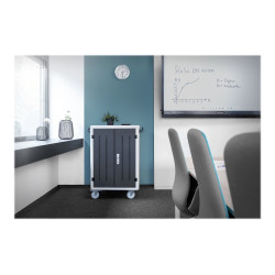 Digitus | Black | Charging Trolley 30 Notebooks / Tablets up to 16" | Pressure lock system with swiveling lever handle on the fr