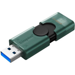 Kingston USB Flash Drive | DataTraveler Duo | 256 GB | USB Type-A and USB Type-C | Black/Green