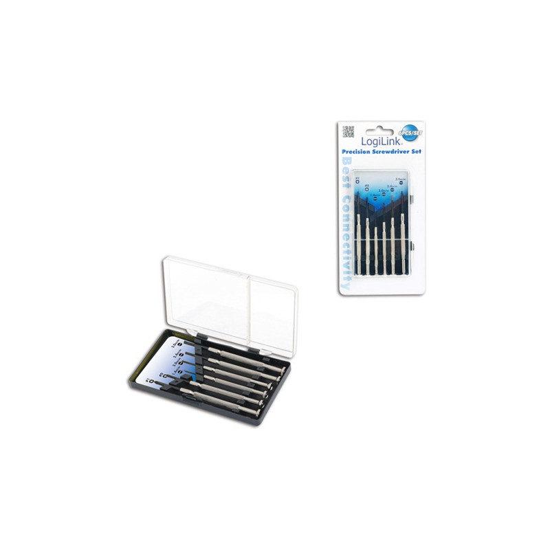 Logilink | Small Screwdriver Set, 6pcs | Incl. transport boxThe set includes1x slot driver 1.4 mm1x slot driver 2.0 mm1x slot dr