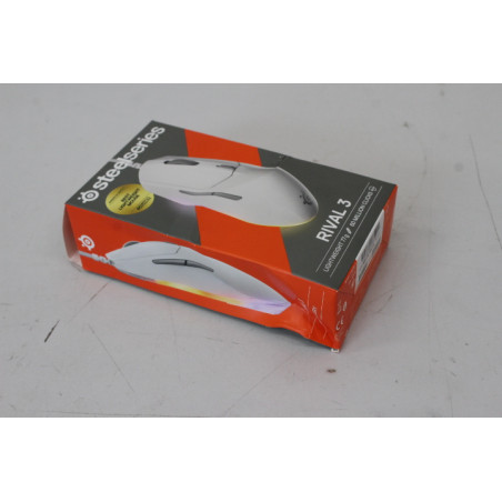 SALE OUT. Steelseries Rival 3 Gen 2 Gaming Mouse, White | SALE OUT. SteelSeries Gaming Mouse | Rival 3 Gen 2 | Wired | White | D