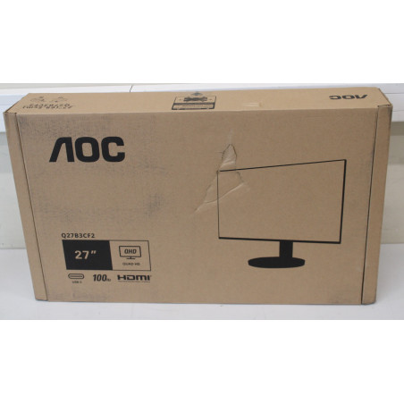 SALE OUT. AOC Q27B3CF2 27" IPS 2560x1440/16:9/350cd/m2/1ms HDMI USB Headphone Out | AOC SALE OUT. | Q27B3CF2 | 27 " | IPS | QHD 