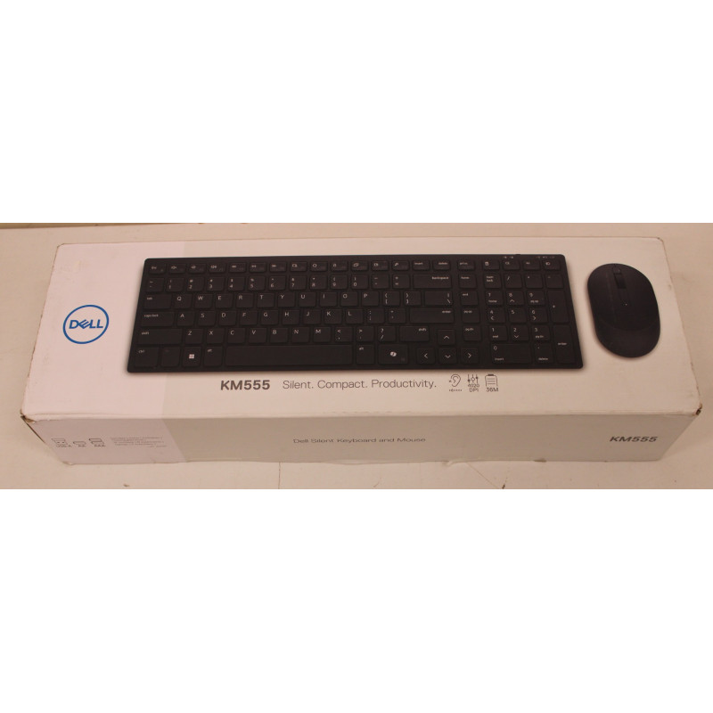 SALE OUT. Dell Silent Keyboard and Mouse - KM555 - US International (QWERTY) | Dell Silent Keyboard and Mouse | KM555 | Keyboard