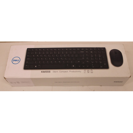 SALE OUT. Dell Silent Keyboard and Mouse - KM555 - US International (QWERTY) | Dell Silent Keyboard and Mouse | KM555 | Keyboard