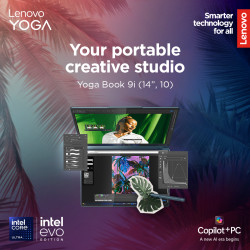 Lenovo Yoga Book 9 14IAH10 | Tidal Teal | 2x14 " | OLED | Touchscreen | 2.8K WQXGA+ | 2880 x 1800 pixels | Intel Core Ultra 7 | 