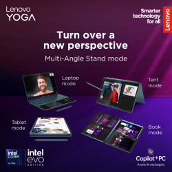 Lenovo Yoga Book 9 14IAH10 | Tidal Teal | 2x14 " | OLED | Touchscreen | 2.8K WQXGA+ | 2880 x 1800 pixels | Intel Core Ultra 7 | 