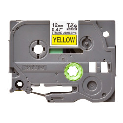 Brother | TZe-S631 Strong Adhesive Laminated Tape | Black on Yellow | TZe | 8 m | 1.2 cm