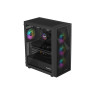 Genesis Gaming PC Case | Diaxid 605 ARGB | Black | Midi Tower | Power supply included No