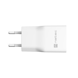 Natec Ribera USB Charger Gan Slim USB 1X USB-A + 1X USB-C 20W | NUC-2376