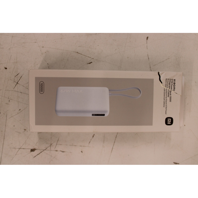 SALE OUT. Xiaomi 67W Power Bank 10000 (Integrated Cable) | 10000 mAh | Ice Blue | DAMAGED PACKAGING