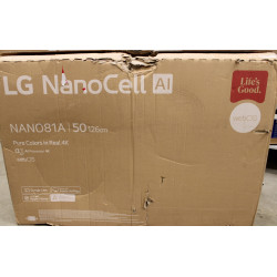 SALE OUT. LG 50NANO81A3A | 50 | Smart TV | webOS 25 | UHD | Black | DAMAGED PACKAGING