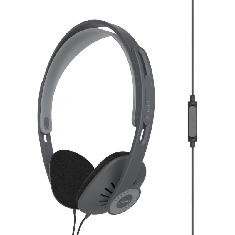 Koss | Headphones | KPH30iK | Wired | On-Ear | Microphone | Stealth Grey