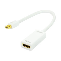 Logilink | Adapter Mini DisplayPort to HDMI with Audio: | Grey | Mini DisplayPort | HDMI A | 0.1 m