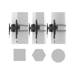 Neomounts WL30S-910BL16 TV pillar mount 40-75" - fixed - lockable - diam. 25-100 cm | Neomounts