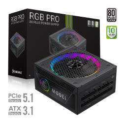 Gamemax Power Supply, 80 PLUS, Platinum | RGB PRO 1300P | 1300 W