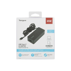 Targus | 65 W USB-C PD Charger - For Laptops or Power Pass-Thru Docks