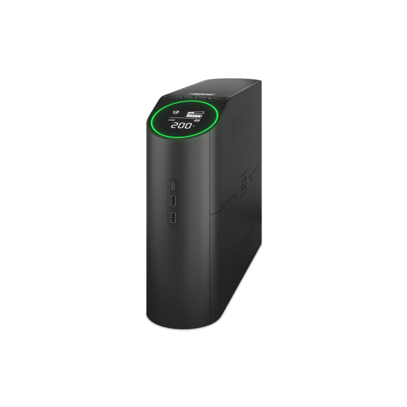 APC Back-UPS Pro for Gaming, 2200VA/1320W, Tower, 230V, 4x Schuko ir 2x IEC C13 lizdai, RGB Light, Pure Sine Wave, Midnight (Bla