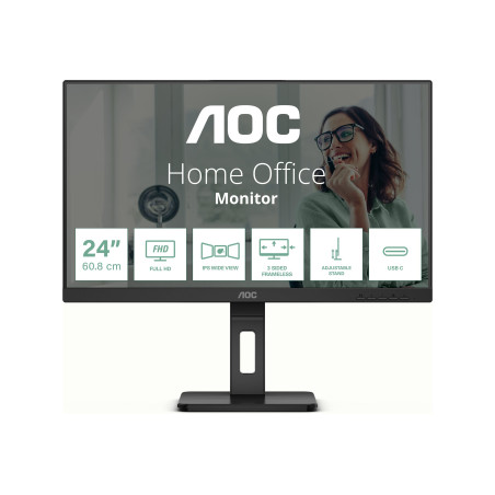 AOC | Monitor | 24P3CV | 23.8 " | IPS | Full HD | 16:9 | 75 Hz | 4 ms | 1920 x 1080 pixels | 300 cd/m | HDMI ports quantity 1 | 