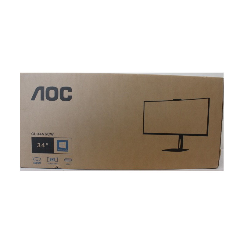 SALE OUT. AOC | CU34V5CW/BK | 34 " | VA | 21:9 | 100 Hz | 4 ms | 3440 x 1440 pixels | HDMI ports quantity 1 | Warranty 36 month(