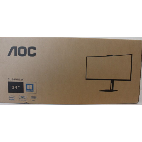 SALE OUT. AOC | CU34V5CW/BK | 34 " | VA | 21:9 | 100 Hz | 4 ms | 3440 x 1440 pixels | HDMI ports quantity 1 | Warranty 36 month(