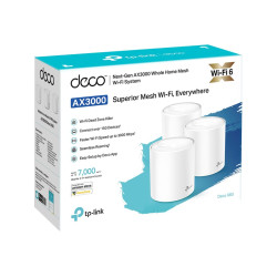 AX3000 Whole Home Mesh Wi-Fi 6 System | Deco X60(3-pack) | 802.11ax | 575+2400 Mbit/s | Ethernet LAN (RJ-45) ports 2 | Mesh Supp