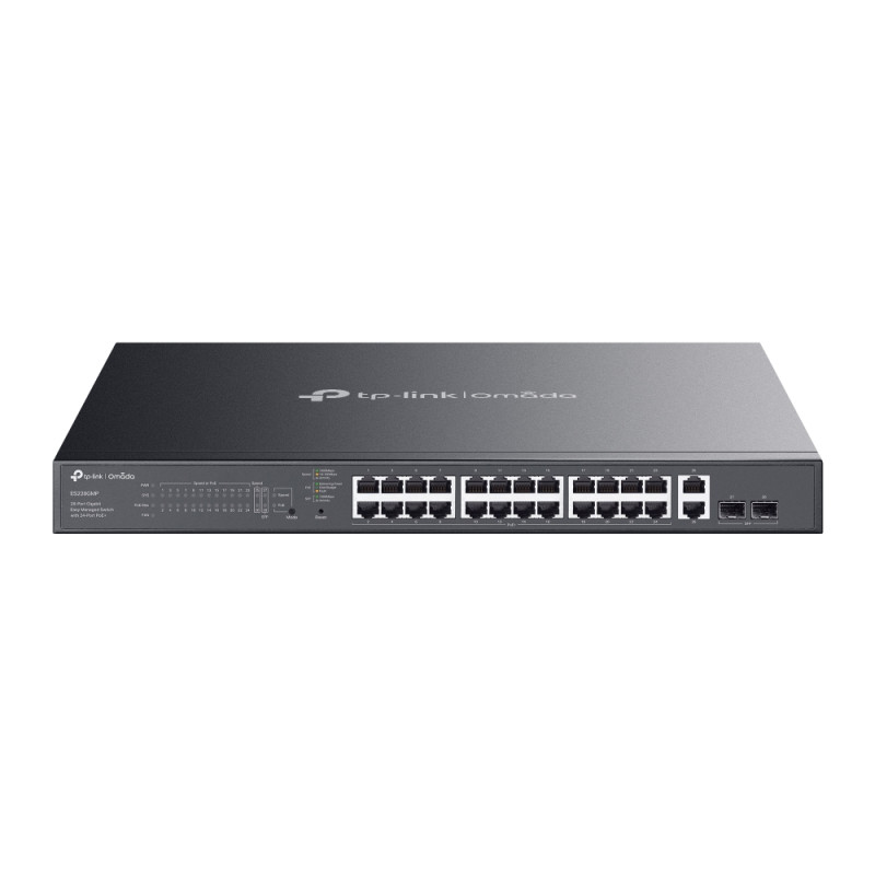 TP-LINK Omada 28-Port Gigabit Easy Managed Switch with 24-Port PoE+ | ES228GMP | Managed | Rackmountable | SFP ports quantity 2