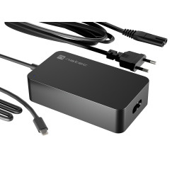 Natec Laptop Charger Gan USB-C 65W for Laptops, Tablets, Phones | NZU-2361