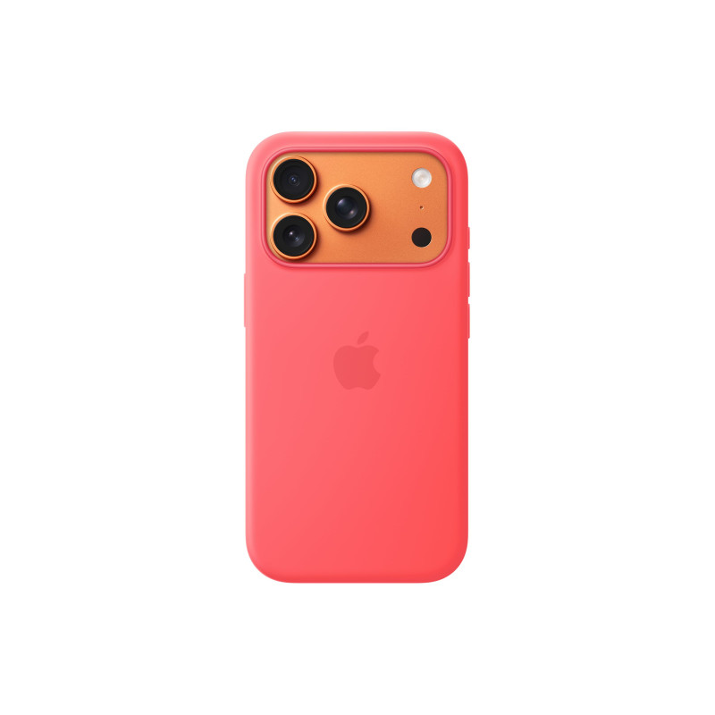 Apple iPhone 17 Pro Silicone Case with MagSafe Bright Guava | Apple