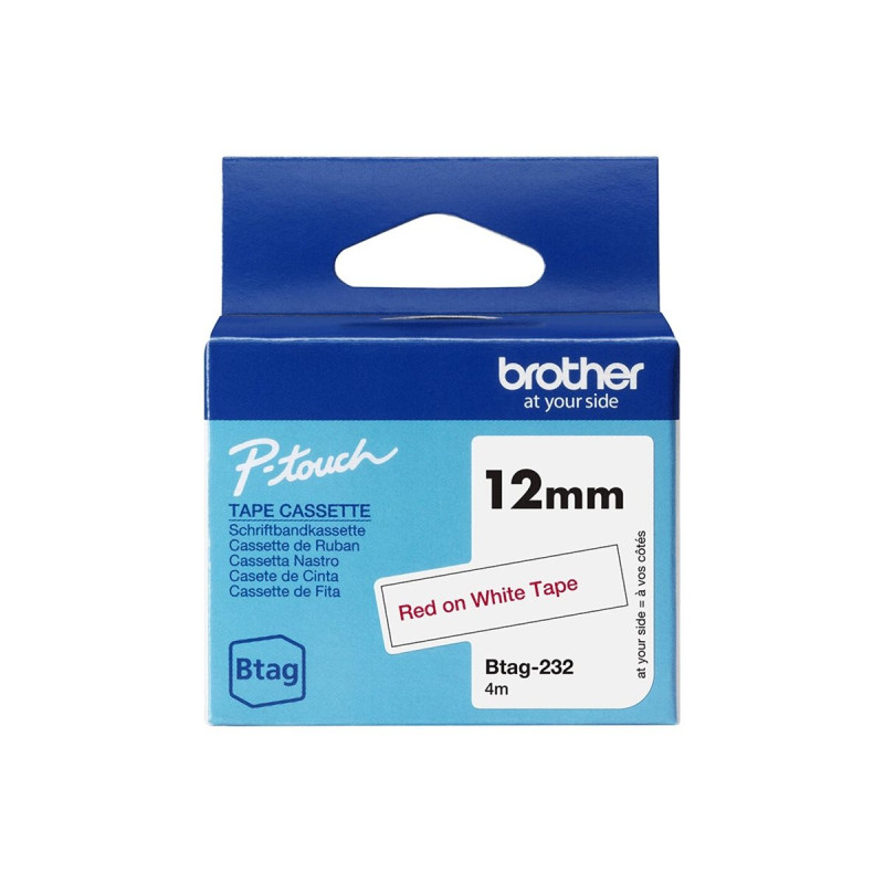 Brother BTAG-232 | Red on White | Btag