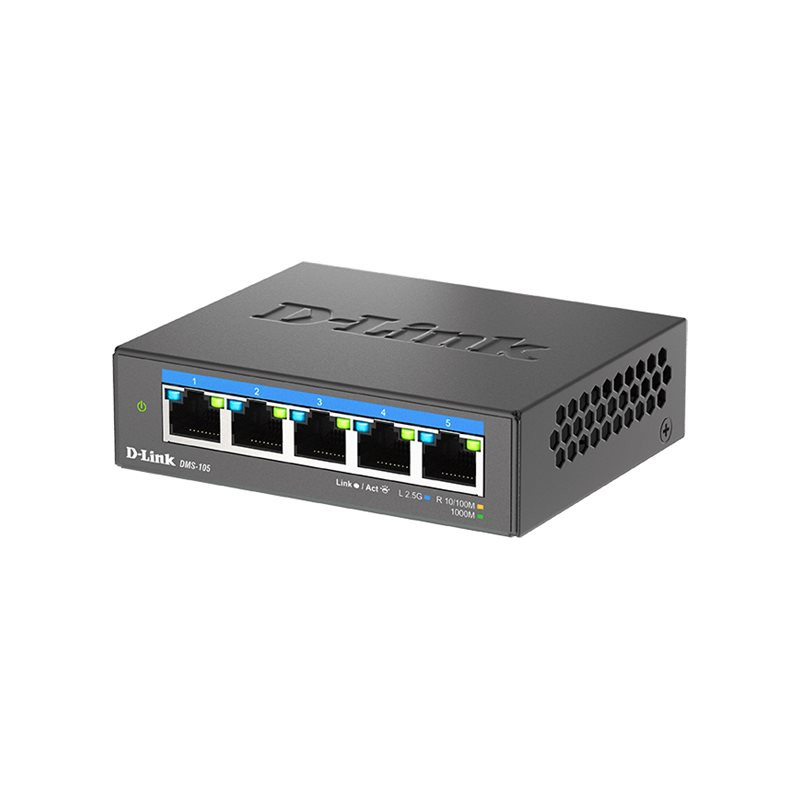 D-LINK DMS-105/E 5-Port 2.5G Multi-Gigabit Desktop Switch | D-Link